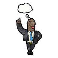 cartoon man with thought bubble N40