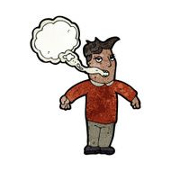 cartoon man with smokers breath N3