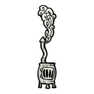cartoon wood burning stove N2