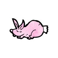cartoon pink rabbit N49