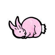 cartoon pink rabbit N50