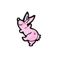 cartoon pink rabbit N51