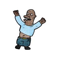 cartoon excited man N108
