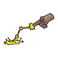cartoon hand shooting lightning N3