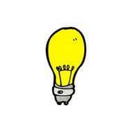 cartoon electric light bulb N23