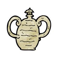 cartoon old clay pot N5
