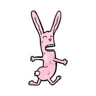 cartoon pink rabbit N53