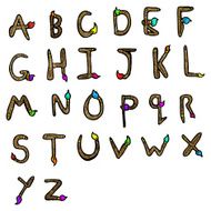 cartoon alphabet N33