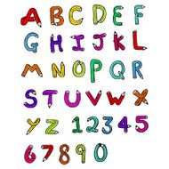 cartoon pencil shaped alphabet N4