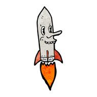 cartoon rocket with face N2