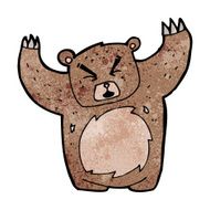 roaring bear cartoon N3