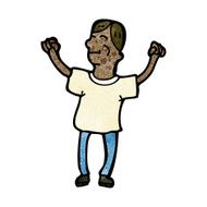cartoon happy man N541