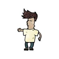 cartoon boy with fashionable hairstyle N2