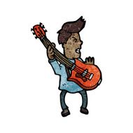 cartoon electric guitar player N5