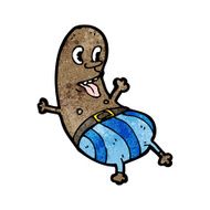 funny bean shaped man cartoon N6