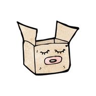open box cartoon character N3