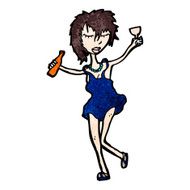 cartoon disco woman N4