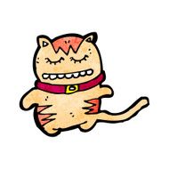 funny cartoon cat N196