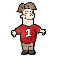 cartoon man in sports shirt N2