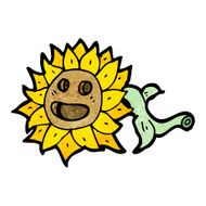 retro sunflower cartoon N5