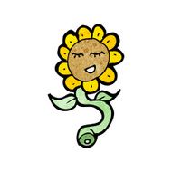 retro sunflower cartoon N8
