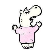 cartoon hippopotamus N16