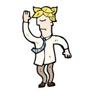cartoon dancing office man N6