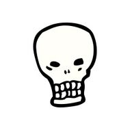 cartoon skull symbol N43