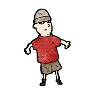 cartoon boy in hat N7