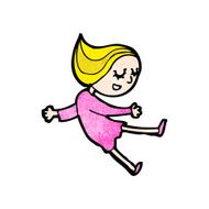 happy blond girl cartoon N3