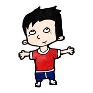 cartoon happy boy N278