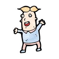 cartoon excited man N109