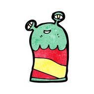 cartoon little alien N38