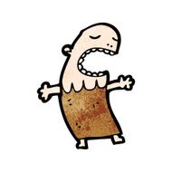 cartoon tribal man N18