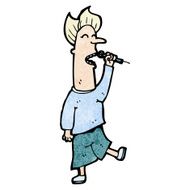cartoon singing man N18