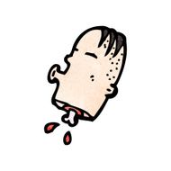 cartoon severed head N11