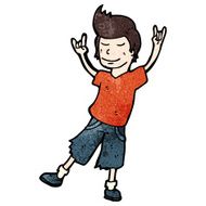 cartoon man rocking out N5
