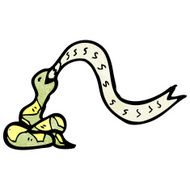 cartoon hissing snake N44