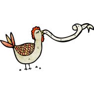 cartoon hen clucking N2