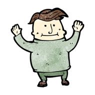 cartoon happy overweight man N2