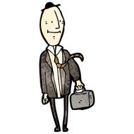cartoon egghead businessman N2