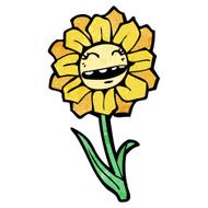 cartoon happy flower N4