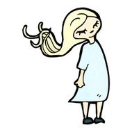 cartoon blond girl N12