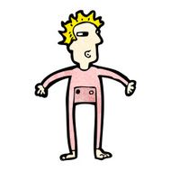 cartoon man in long underwear N2