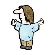 cartoon hippie man N17