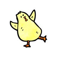 cartoon little yellow bird N11