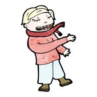 laughing man thowing on scarf N2