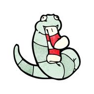 cartoon snake eating sock N4