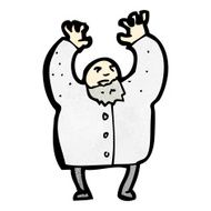 cartoon mad scientist N14
