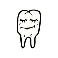 cartoon happy tooth N48
